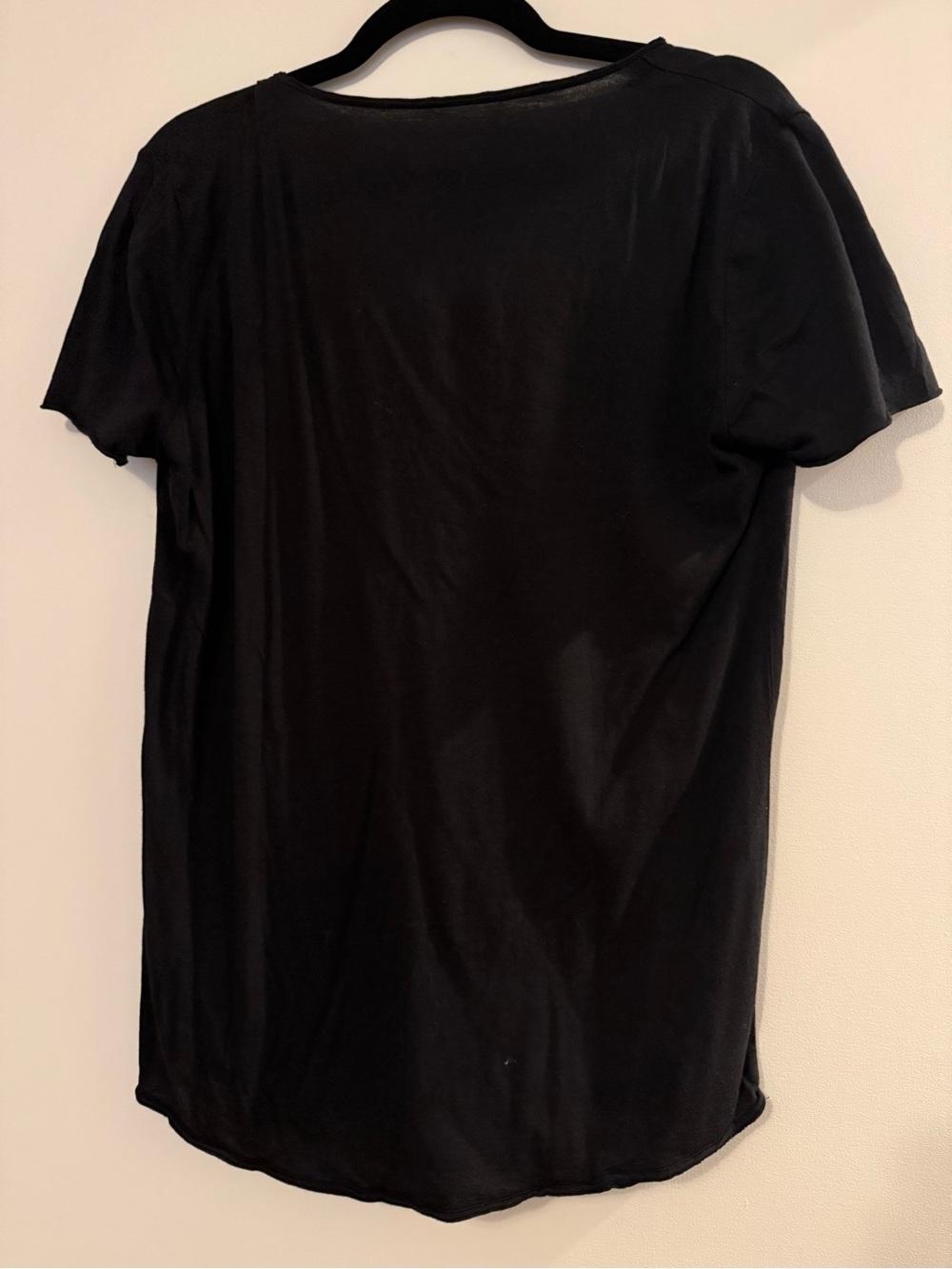 Zadig & Voltaire Black 'WILD' Diamanté V-Neck Tee - Picture 2 of 3